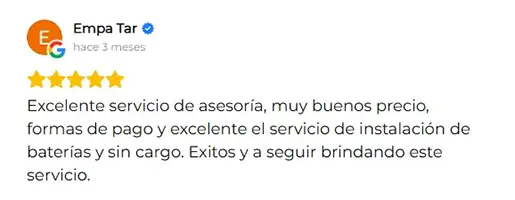 Testimonios de la experiencia con Baterías Cremer